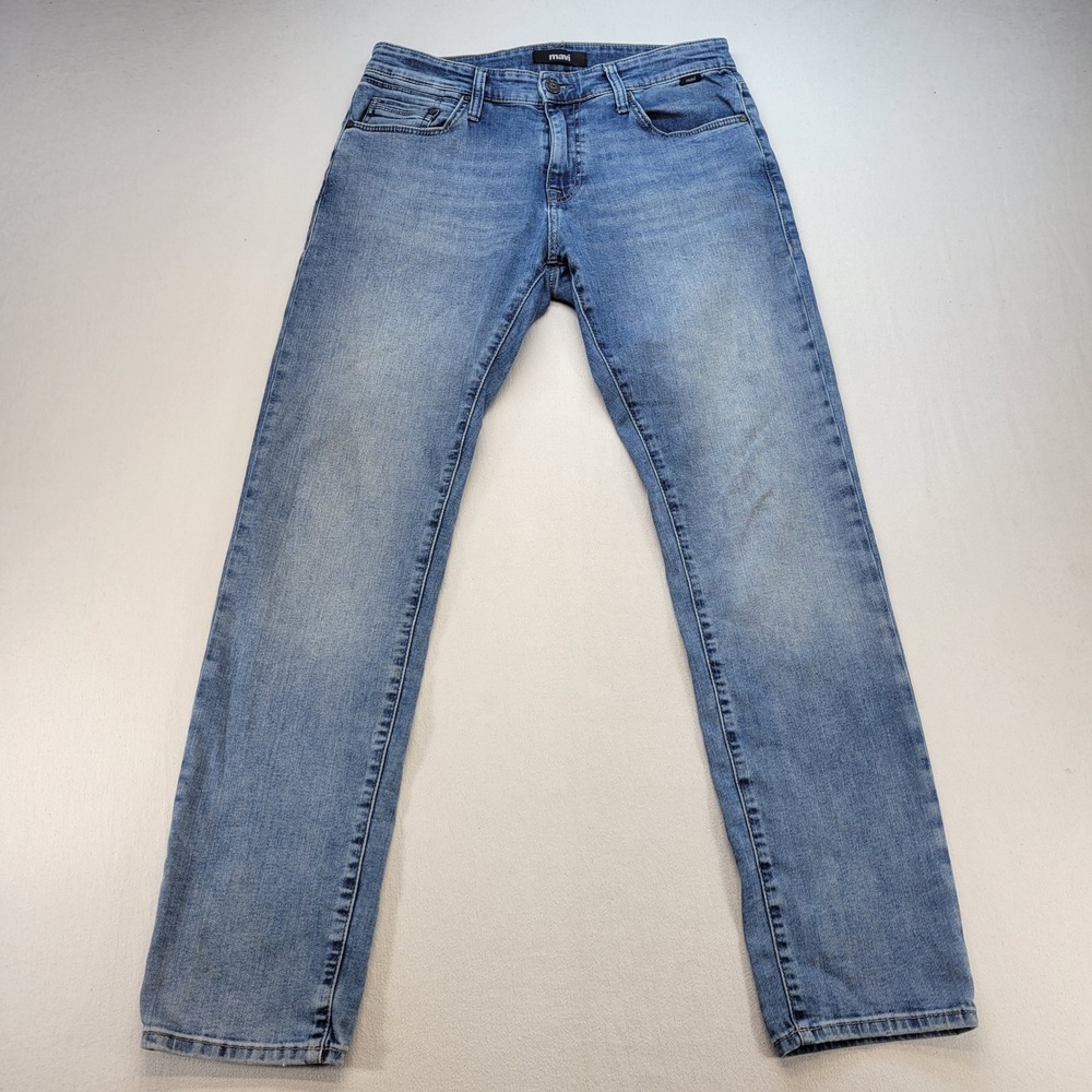 Mavi Jake Slim Leg Jeans Mens 32x32 Blue Light Wash Stretch Denim